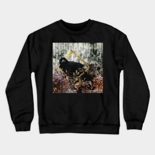 Crow Through the Portal Negative Painting Crewneck Sweatshirt